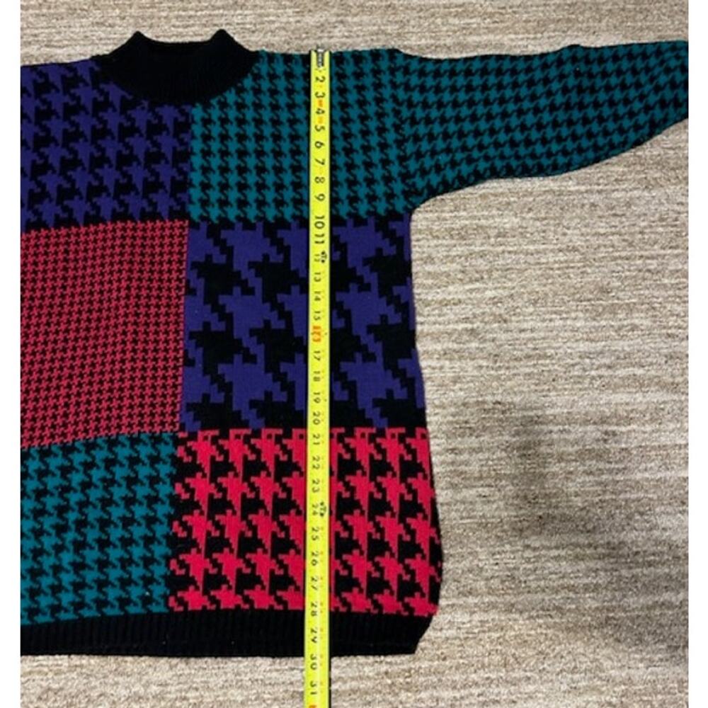 Vintage Sweater Exchange Patchwork Oversized Swea… - image 3